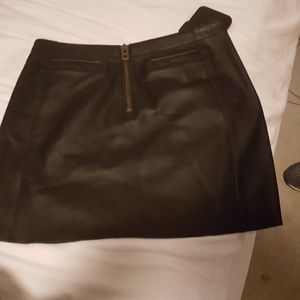 Coach Leather Mini Skirt